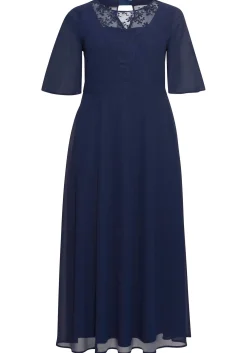 Abendkleid aus Chiffon, mit Spitzen-Einsatz<sheego New