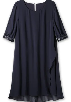 Abendkleid aus Georgette, mit geschlitztem Ärmel<sheego New