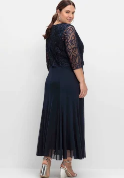 Abendkleid aus Mesh, mit Zierborten<sheego Fashion