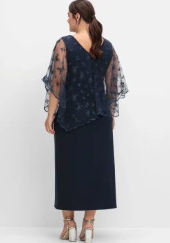 Abendkleid im Lagenlook, mit Mesh und Spitze<sheego Online