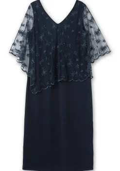 Abendkleid im Lagenlook, mit Mesh und Spitze<sheego Online