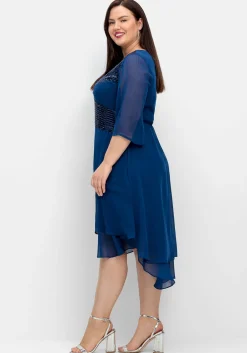 Abendkleid in Wickeloptik, mit Pailletten<sheego Outlet