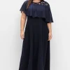 Abendkleid mit Cape aus Spitze, in Midilänge<sheego Discount