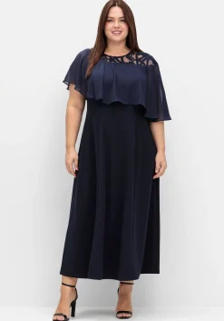 Abendkleid mit Cape aus Spitze, in Midilänge<sheego Discount