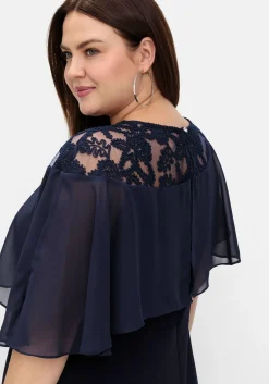 Abendkleid mit Cape aus Spitze, in Midilänge<sheego Discount