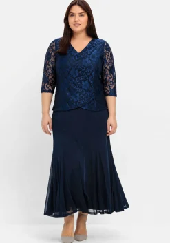 Abendkleid mit floraler Spitze<sheego Discount