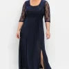 Abendkleid mit floraler Spitze<sheego Outlet