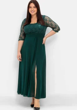 Abendkleid mit floraler Spitze<sheego Clearance