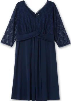Abendkleid mit floraler Spitze und Zier-Knotendetail<sheego Hot