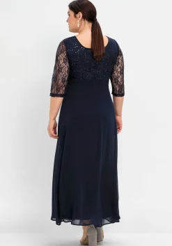 Abendkleid mit floraler Spitze<sheego Outlet