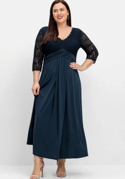 Abendkleid mit Oberteil aus floraler Spitze<sheego Hot