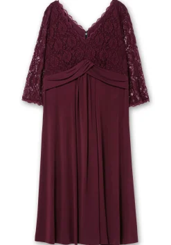 Abendkleid mit Oberteil aus floraler Spitze<sheego Fashion