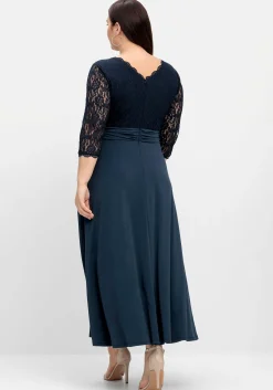 Abendkleid mit Oberteil aus floraler Spitze<sheego Hot