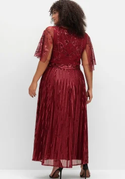 Abendkleid mit Pailletten und Meshrock<sheego Discount