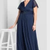Abendkleid mit Schmuckbrosche, in A-Linie<sheego Fashion
