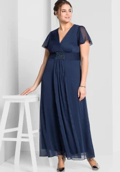 Abendkleid mit Schmuckbrosche, in A-Linie<sheego Fashion