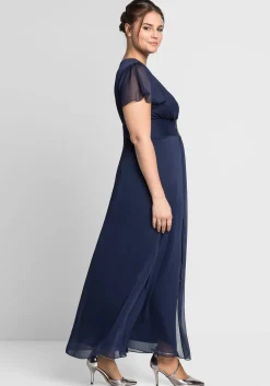 Abendkleid mit Schmuckbrosche, in A-Linie<sheego Fashion