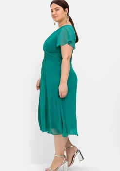 Abendkleid mit Schmuckbrosche<sheego Sale