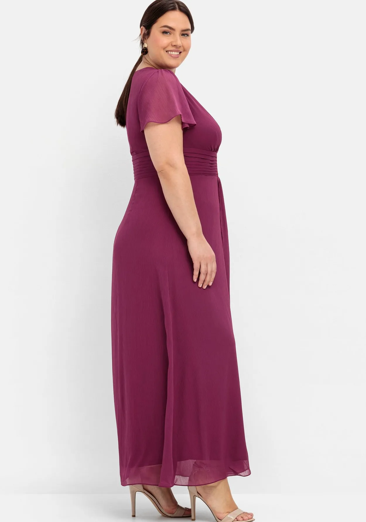 Abendkleid mit Schmuckbrosche, in A-Linie<sheego Clearance