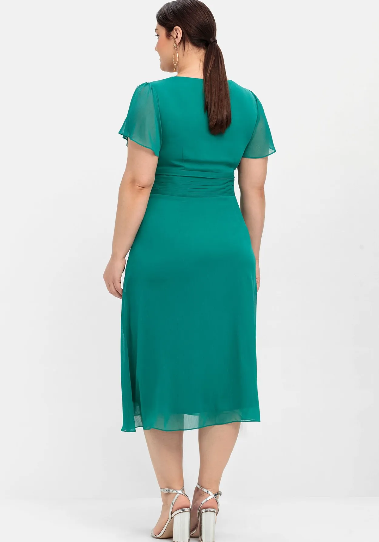 Abendkleid mit Schmuckbrosche<sheego Sale