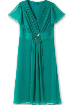 Abendkleid mit Schmuckbrosche<sheego Sale