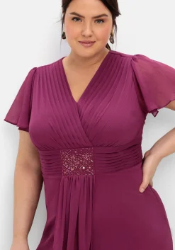Abendkleid mit Schmuckbrosche, in A-Linie<sheego Clearance