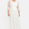 Abendkleid mit Spitzenapplikationen in Corsagenoptik<sheego Sale