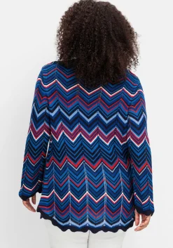 Ajour-Strickjacke im Zickzackmuster<sheego New