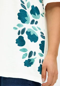 A-Linien-Shirt mit Floral-Druck und Stickerei<sheego Hot