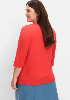 3/4-Arm-Shirt in Layeroptik, im Materialmix<sheego Outlet