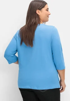 3/4-Arm-Shirt in Layeroptik, im Materialmix<sheego Sale