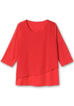3/4-Arm-Shirt in Layeroptik, im Materialmix<sheego Outlet
