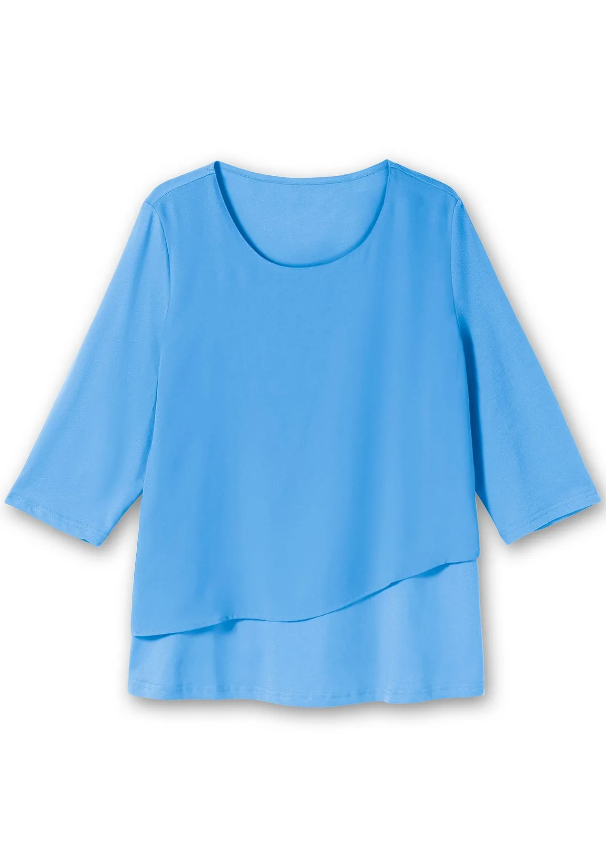 3/4-Arm-Shirt in Layeroptik, im Materialmix<sheego Sale