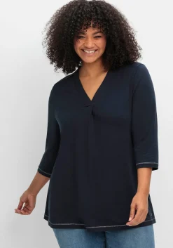3/4-Arm-Shirt in leichter A-Linie, mit TENCEL™ Lyocell<sheego Fashion