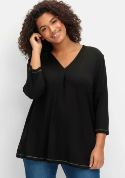 3/4-Arm-Shirt in leichter A-Linie, mit TENCEL™ Lyocell<sheego Discount