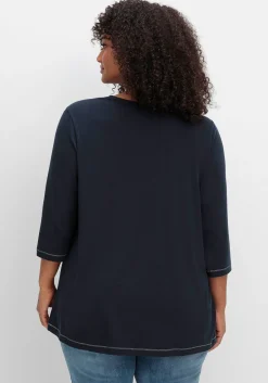 3/4-Arm-Shirt in leichter A-Linie, mit TENCEL™ Lyocell<sheego Fashion