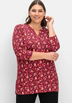 3/4-Arm-Shirt mit Blumendruck, aus Viskosejersey<sheego Fashion