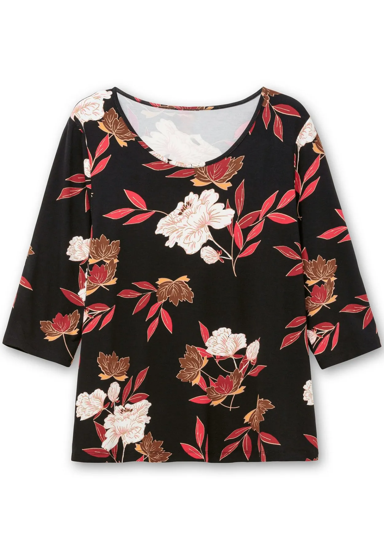 3/4-Arm-Shirt mit Blumenprint, aus Viskosejersey<sheego New