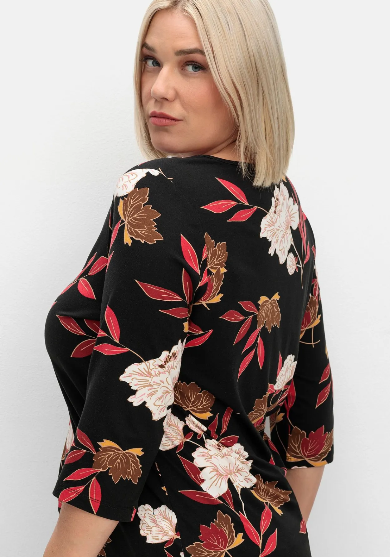 3/4-Arm-Shirt mit Blumenprint, aus Viskosejersey<sheego New