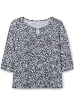 3/4-Arm-Shirt mit Cut-out am Ausschnitt<sheego Discount