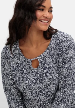 3/4-Arm-Shirt mit Cut-out am Ausschnitt<sheego Discount