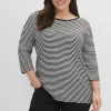 3/4-Arm-Shirt mit garngefärbten Ringeln<sheego Best