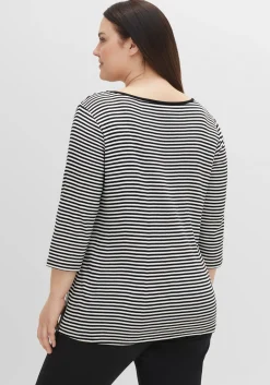 3/4-Arm-Shirt mit garngefärbten Ringeln<sheego Best