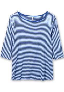 3/4-Arm-Shirt mit garngefärbten Ringeln<sheego Sale