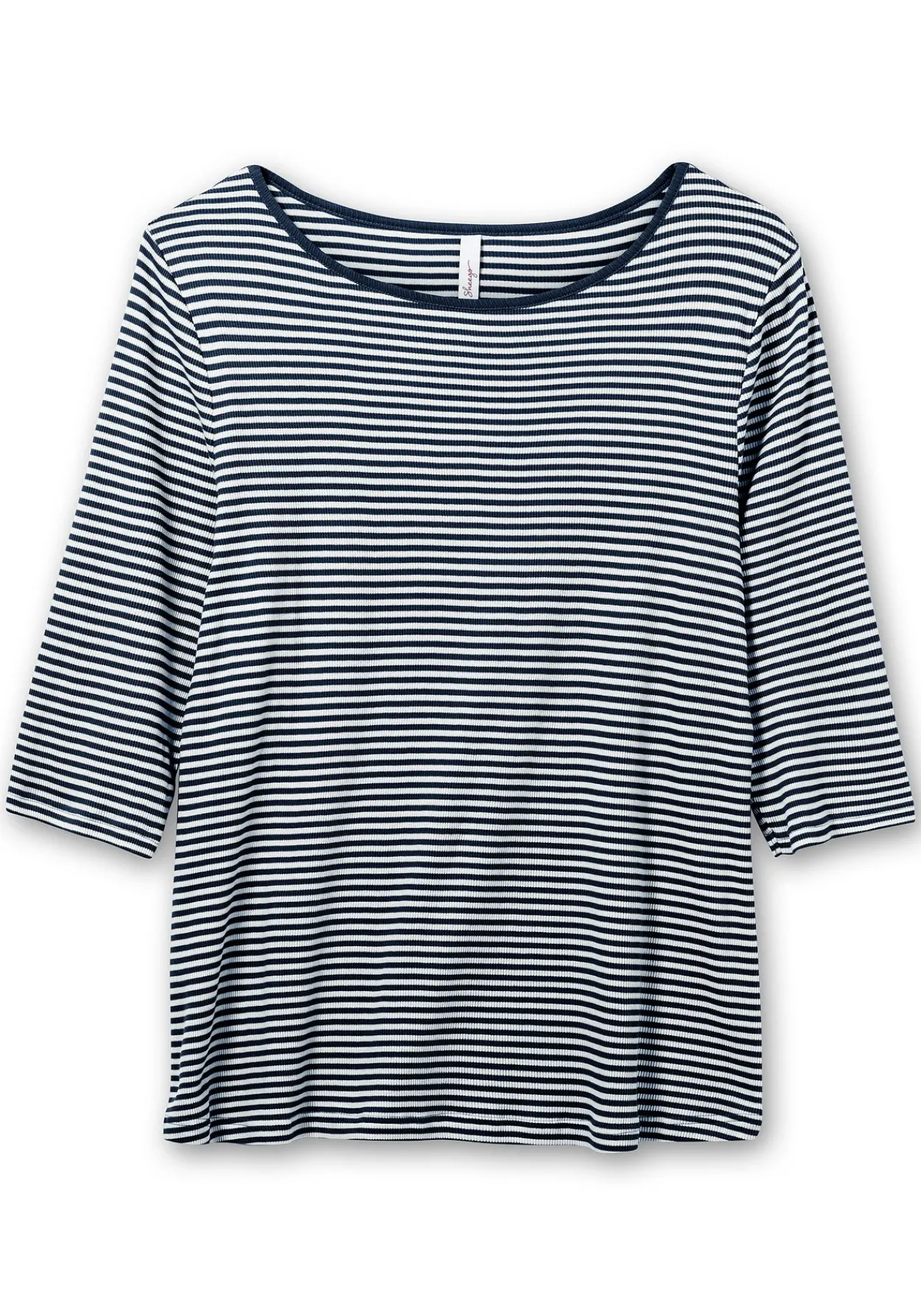 3/4-Arm-Shirt mit garngefärbten Ringeln<sheego Clearance