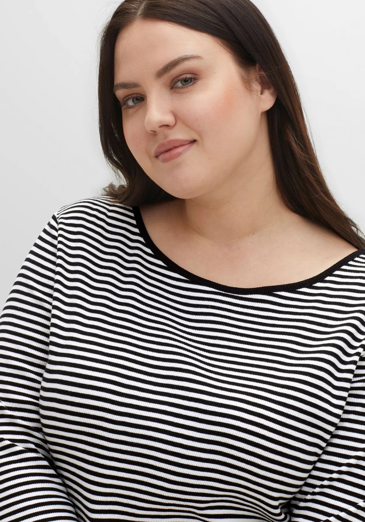 3/4-Arm-Shirt mit garngefärbten Ringeln<sheego Best