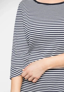 3/4-Arm-Shirt mit garngefärbten Ringeln<sheego Clearance