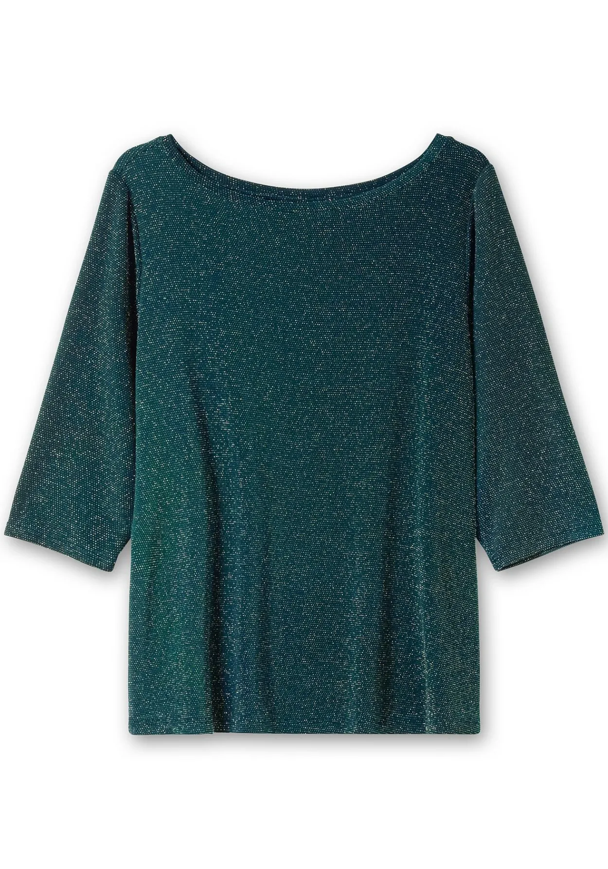 3/4-Arm-Shirt mit Glitzergarn und U-Boot-Ausschnitt<sheego Best