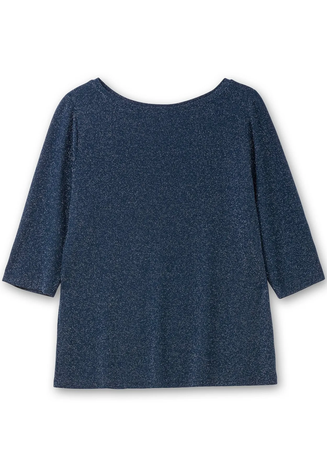 3/4-Arm-Shirt mit Glitzergarn und U-Boot-Ausschnitt<sheego Discount