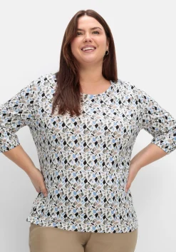 3/4-Arm-Shirt mit Grafikprint<sheego Hot